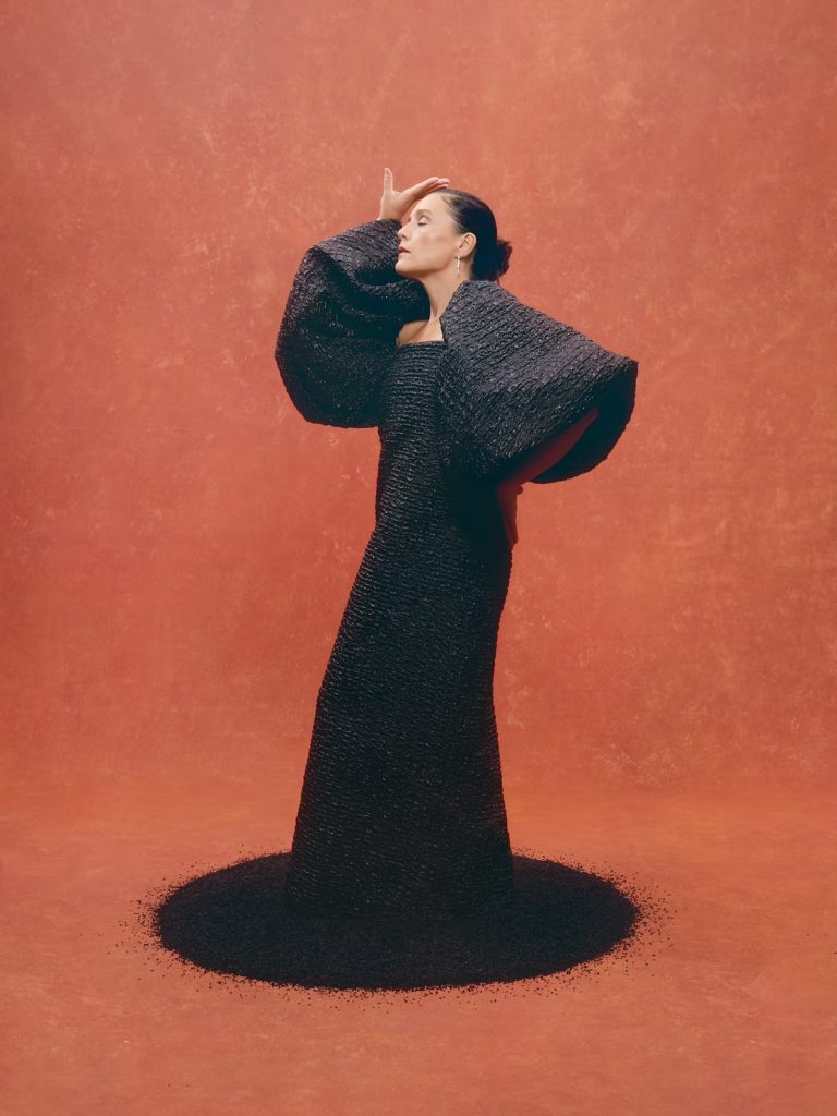 DIMA AYADのドレス、JAYNE FOWLERのイヤリング